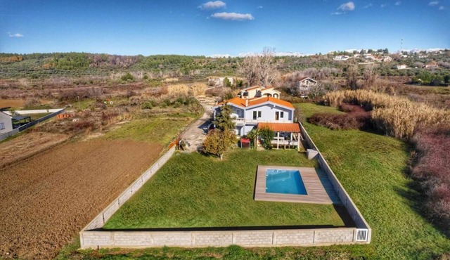 Charming Holiday House in Ljubač with Private Pool and Mountain Views