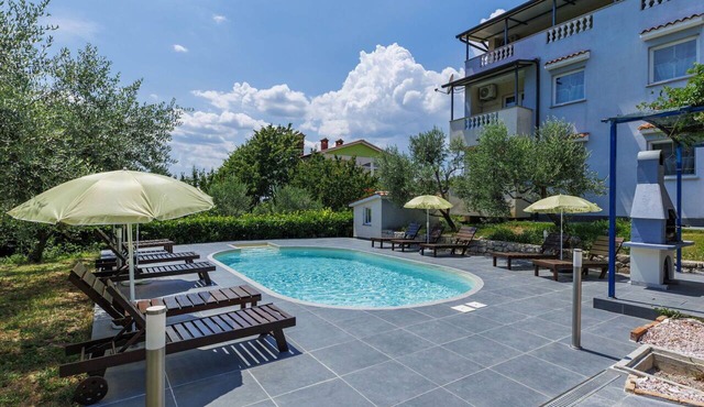 Cosy apartment for 5 people with A/C, WIFI, pool, TV and terrace in Labin