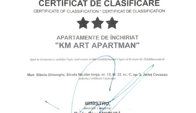KM Art Apartman in Sfântu-Gheorghe
