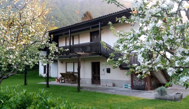 Lovely 2-bedroom house with big trace&views on mountain Krn in charming Kobarid in Tolmin