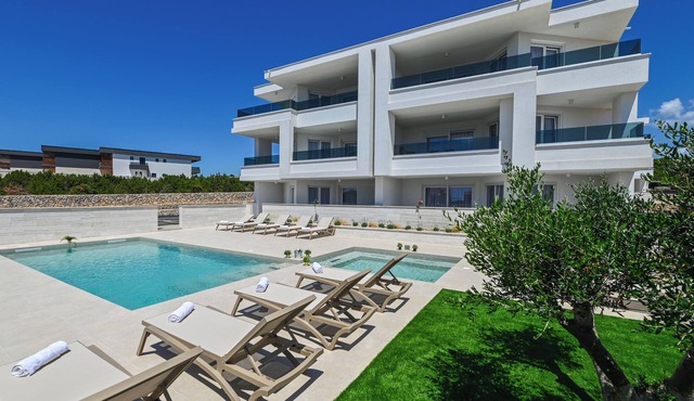 Luxury apartments for 16 with pool in Novalja