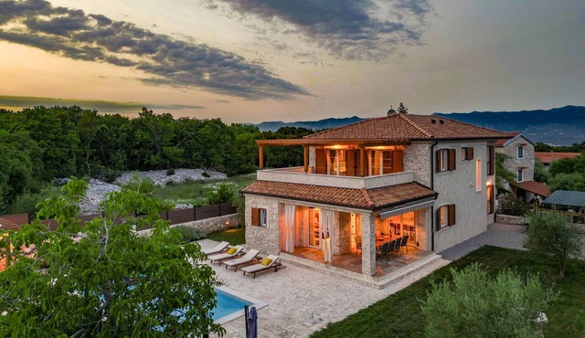 Mediterranean Villa Lulu on Krk island in Dobrinj