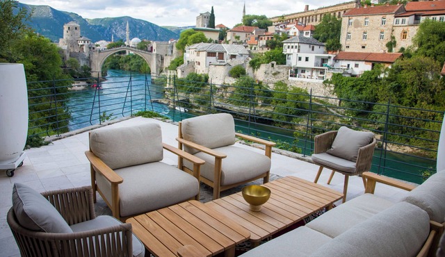 Mostar's most coveted view of Stari Most from your terrace in Mostar