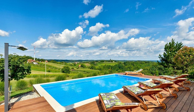 Not far from Zagreb is this beautiful vacation home with private pool.