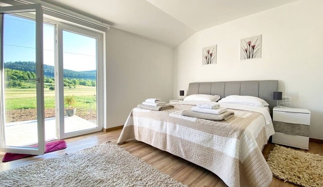 One bedroom apartment with a swimming pool Otočac, Velebit (A-24987-e)