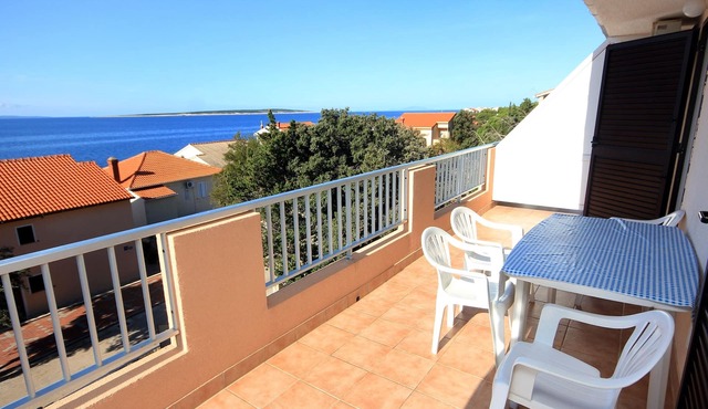 One bedroom apartment with terrace and sea view Mandre, Pag (A-3557-a)