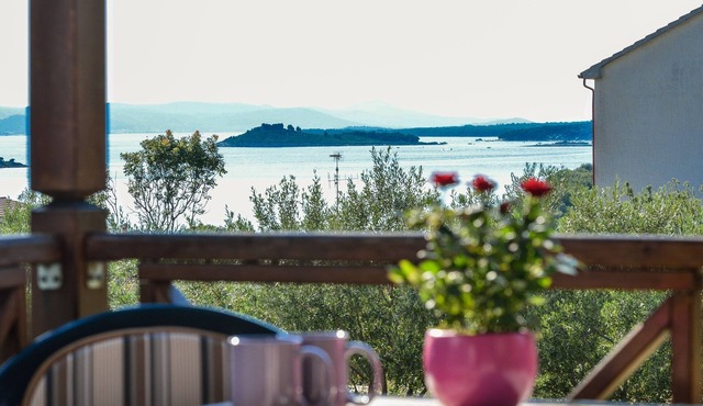 Two bedroom apartment with a swimming pool Drage, Biograd (A-5904-e)