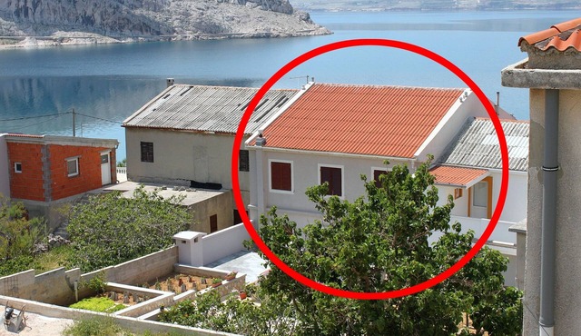 Two bedroom apartment near beach Metajna, Pag (A-6289-c) in Novalja