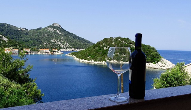 Two bedroom apartment with balcony and sea view Zaklopatica, Lastovo (A-12452-a)