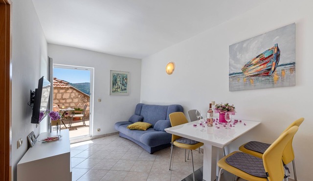 Two bedroom apartment with terrace and sea view Slano, Dubrovnik (A-2682-a)