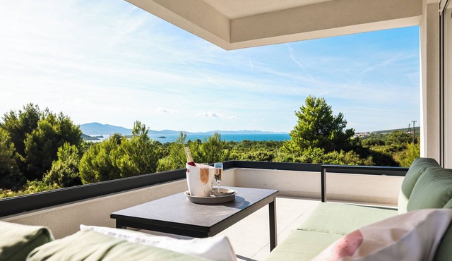 View of the "heart island" Croatia, Turanj, Welcome to Apartment ELA