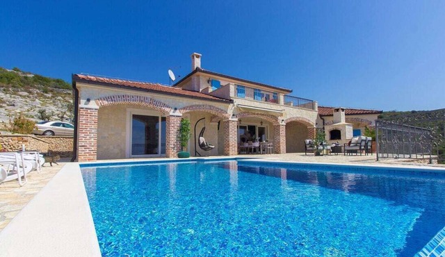 Villa Terra is luxury home - a blend of rustic exterior and modern interior.