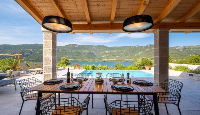 Villa with infinity pool and beautiful garden in Ston