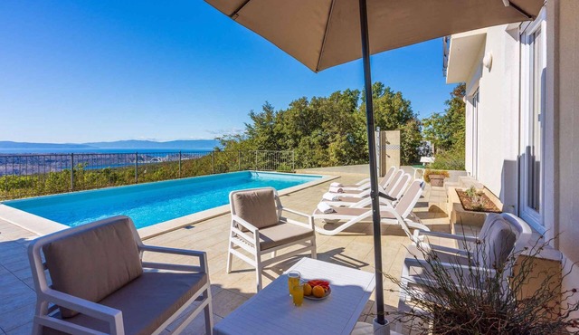 Villa with outdoor pool and panoramic views