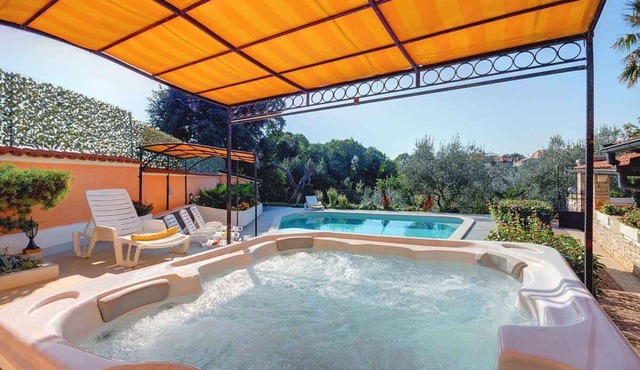 Villa with pool, jacuzzi and playing field in Muntic