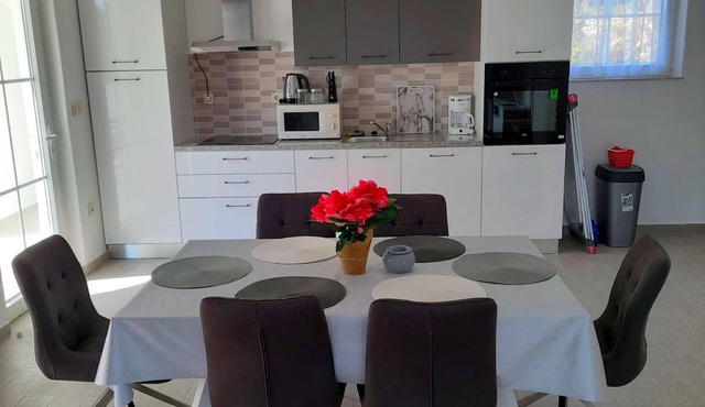 Well-equipped apartment in the forest, just 700 metres from the beach by walking in Rab
