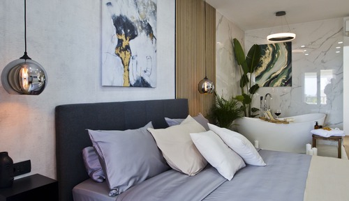 Luxury Room, Hot Tub, Partial Sea View