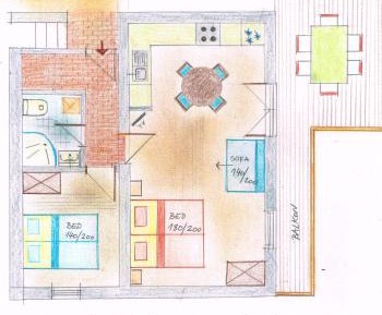 One-Bedroom Apartment with Terrace